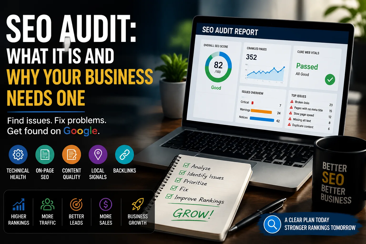 SEO Audit guide — what it is, what it covers, and why your business needs one